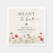 Wasserfarbene Wildblume bedeutet Brautparty zu sei Serviette (Vorderseite)