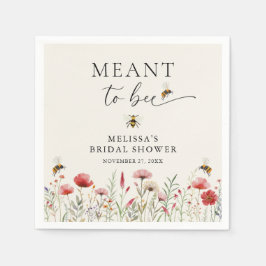 Wasserfarbene Wildblume bedeutet Brautparty zu sei Serviette