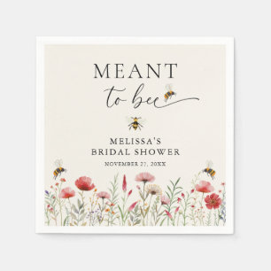 Wasserfarbene Wildblume bedeutet Brautparty zu sei Serviette