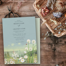 Wasserfarbene Wildblume Bergwelt Hochzeit