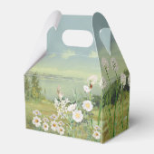 Wasserfarbene Wildblume Bergwelt Hochzeit Geschenkschachtel (Rückseite)