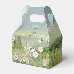 Wasserfarbene Wildblume Bergwelt Hochzeit Geschenkschachtel