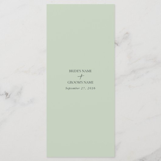 Wasserfarbene Wildblume Bergwelt Hochzeit Menükarte (Rückseite)