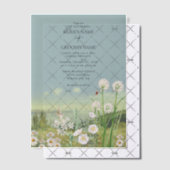 Wasserfarbene Wildblume Bergwelt Hochzeit Pergament Einladungen (Versetzt (Einladung))