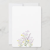 Wasserfarbene Wildblume Einladung (Rückseite)