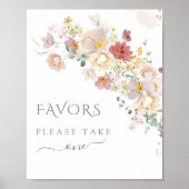 Wasserfarbene Wildblume Lila Spring Bridal bevorzu Poster (Vorne)