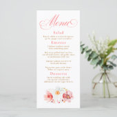Wasserfarbene Wildblumen Elegantes Boho Wedding Me Menükarte (Stehend Vorderseite)
