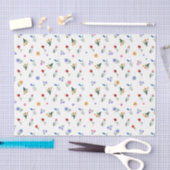 Wasserfarbene Wildblumen Handgemalt Seidenpapier (Handwerk)