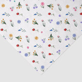 Wasserfarbene Wildblumen Handgemalt Seidenpapier (Ausschnitt)