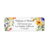 Wasserfarbene Wildblumen Hochzeit im Garten (Vorne)