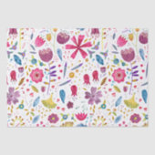 Wasserfarbene Wilde Blume Botanische Malerei Seidenpapier (Vorderseite)