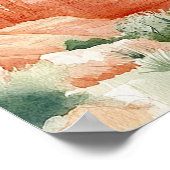 Wasserfarbene Willkommensschilder für eine Wüstenh Poster (Ecke)