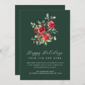 Wasserfarbene Winterfolienübertragungs-Karte Feiertagskarte (Vorne/Hinten)