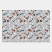 Wasserfarbene Winterhütte Geschenkpapier Set (Vorderseite 3)