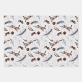 Wasserfarbene Winterhütte Geschenkpapier Set (Vorderseite)