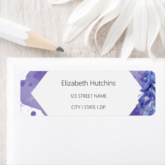 Wasserfarbene Winterlandschaft in tiefen Lila Töne (Insitu)