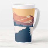 Wasserfarbene Winterlandschaft Milchtasse (Rechte Ecke)