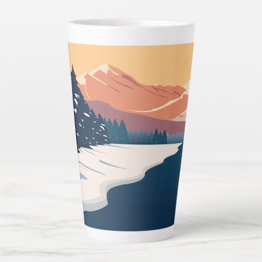 Wasserfarbene Winterlandschaft Milchtasse (Vorderseite)