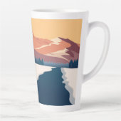 Wasserfarbene Winterlandschaft Milchtasse (Rechts)