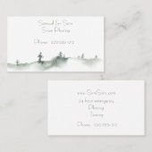 Wasserfarbene Winterlandschaft Visitenkarte (Vorne/Hinten)