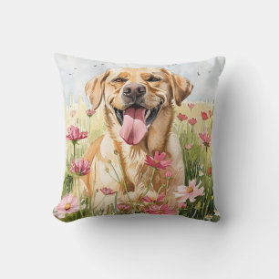 Wasserfarbene Wurfkissen mit Labrador Retriever Kissen