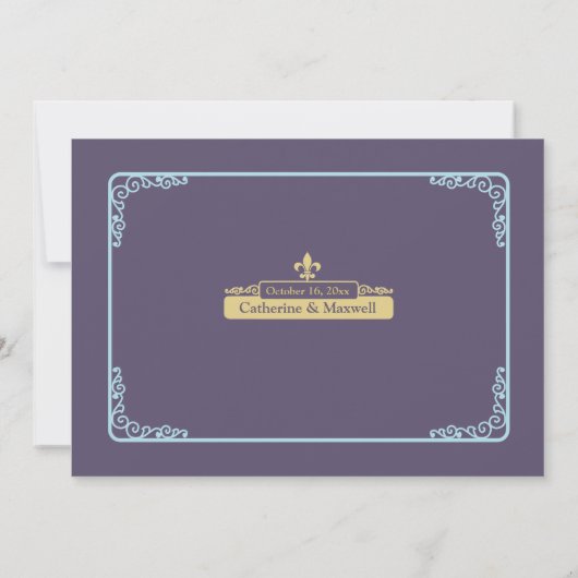 Wasserfarbene Zielort: New Orleans Save The Date (Rückseite)