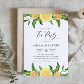 Wasserfarbene Zitronen und Orangen Sommerteppich P Einladung
