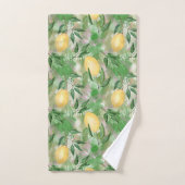 Wasserfarbene Zitronen Zitrusfrüchte Natur frisch Badhandtuch Set (Handtuch)