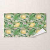 Wasserfarbene Zitronen Zitrusfrüchte Natur frisch Badhandtuch Set (Handtuch)