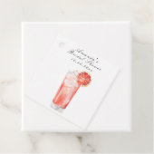 Wasserfarbene Zitrus-Cocktail-Brautparty Geschenkanhänger (Beispiel)