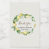 Wasserfarbene Zitrusfrüchte Weinkultur und Erde We Weinetikett (Einzelnes Label)