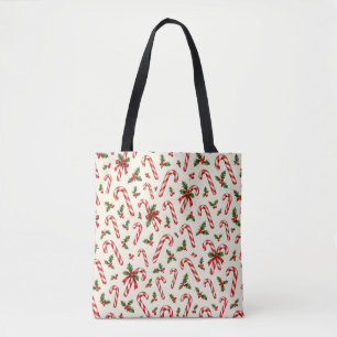 Wasserfarbene Zuckerstangen- und Stechpalmen-Weihn Tasche