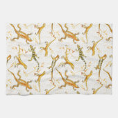 Wasserfarbenechsen Erde Tone Geschirrtuch (Horizontal)