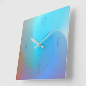 Wasserfarbeneffekt Blau/Aqua/Terra > Schlichte Uhr (Winkel)