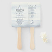 Wasserfarbeneiche Hochzeit des Nautic Anchor Fächer (Vorne und Hinten)