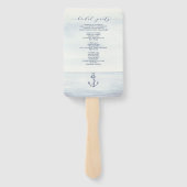 Wasserfarbeneiche Hochzeit des Nautic Anchor Fächer (Rückseite)