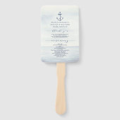 Wasserfarbeneiche Hochzeit des Nautic Anchor Fächer (Vorderseite)