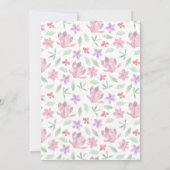 Wasserfarbeneinladung, Blumen, Blume, Natur Einladung (Rückseite)