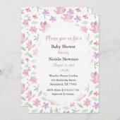 Wasserfarbeneinladung, Blumen, Blume, Natur Einladung (Vorne/Hinten)