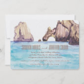 Wasserfarbeneinladung für Cabo Mexiko Einladung (Vorderseite)