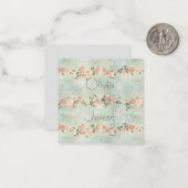 Wasserfarbeneinladung, weiße Rose Mitteilungskarte (Vorderseite/Rückseite Beispiel)