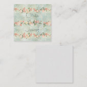 Wasserfarbeneinladung, weiße Rose Mitteilungskarte (Vorne/Hinten)