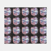 WasserfarbenElefant mit modernem Design Fleecedecke (Vorderseite (Horizontal))