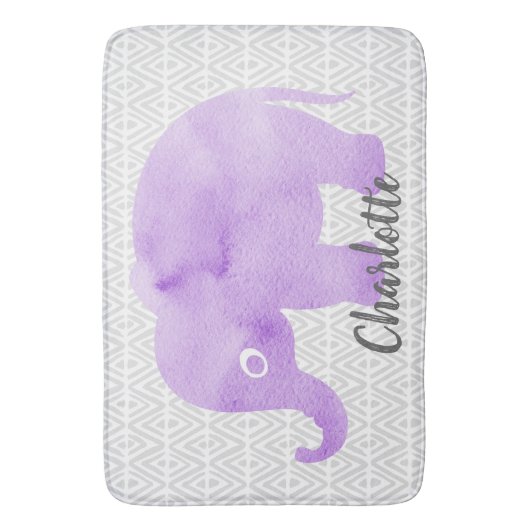 WasserfarbenElephant Shibori Primitive Zickzack Badematte (Vorderseite Vertikal)