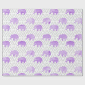WasserfarbenElephant Shibori Primitive Zickzack Geschenkpapier (Flach)