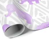 WasserfarbenElephant Shibori Primitive Zickzack Geschenkpapier (Rolleneckpunkt)