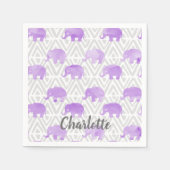 WasserfarbenElephant Shibori Primitive Zickzack Serviette (Vorderseite)