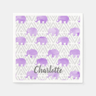 WasserfarbenElephant Shibori Primitive Zickzack Serviette