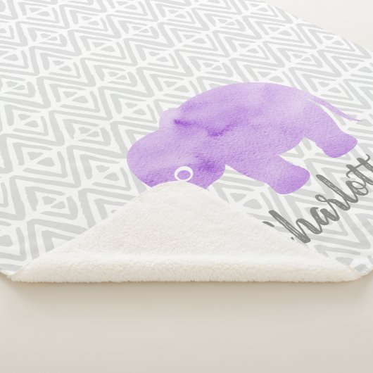 WasserfarbenElephant Shibori Primitive Zickzack Sherpadecke (3/4)