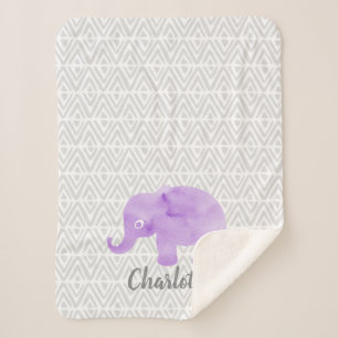 WasserfarbenElephant Shibori Primitive Zickzack Sherpadecke